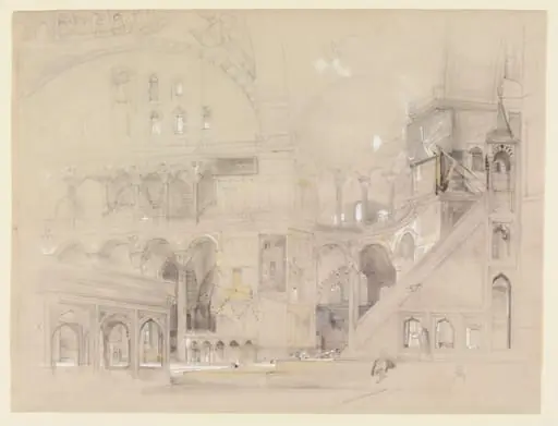 Interior of the Mosque of Aya Sofya, Istanbul  [Interior of Hagia Sophia, Constantinople]