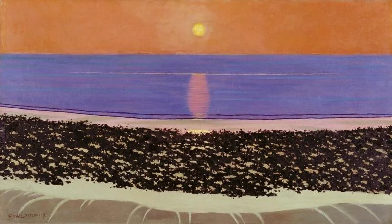 Coucher de soleil. Villerville, by Félix Vallotton, oil, 1917