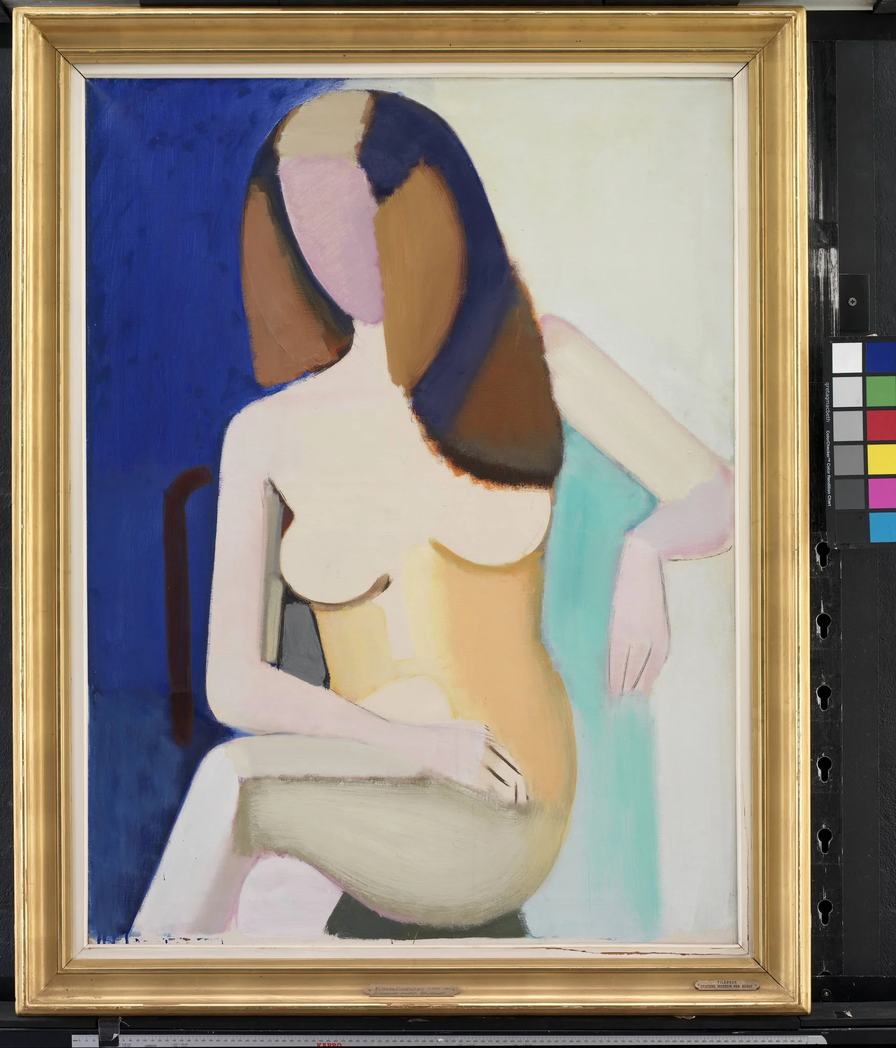 Seated Female Nude, by Unknown, 1950