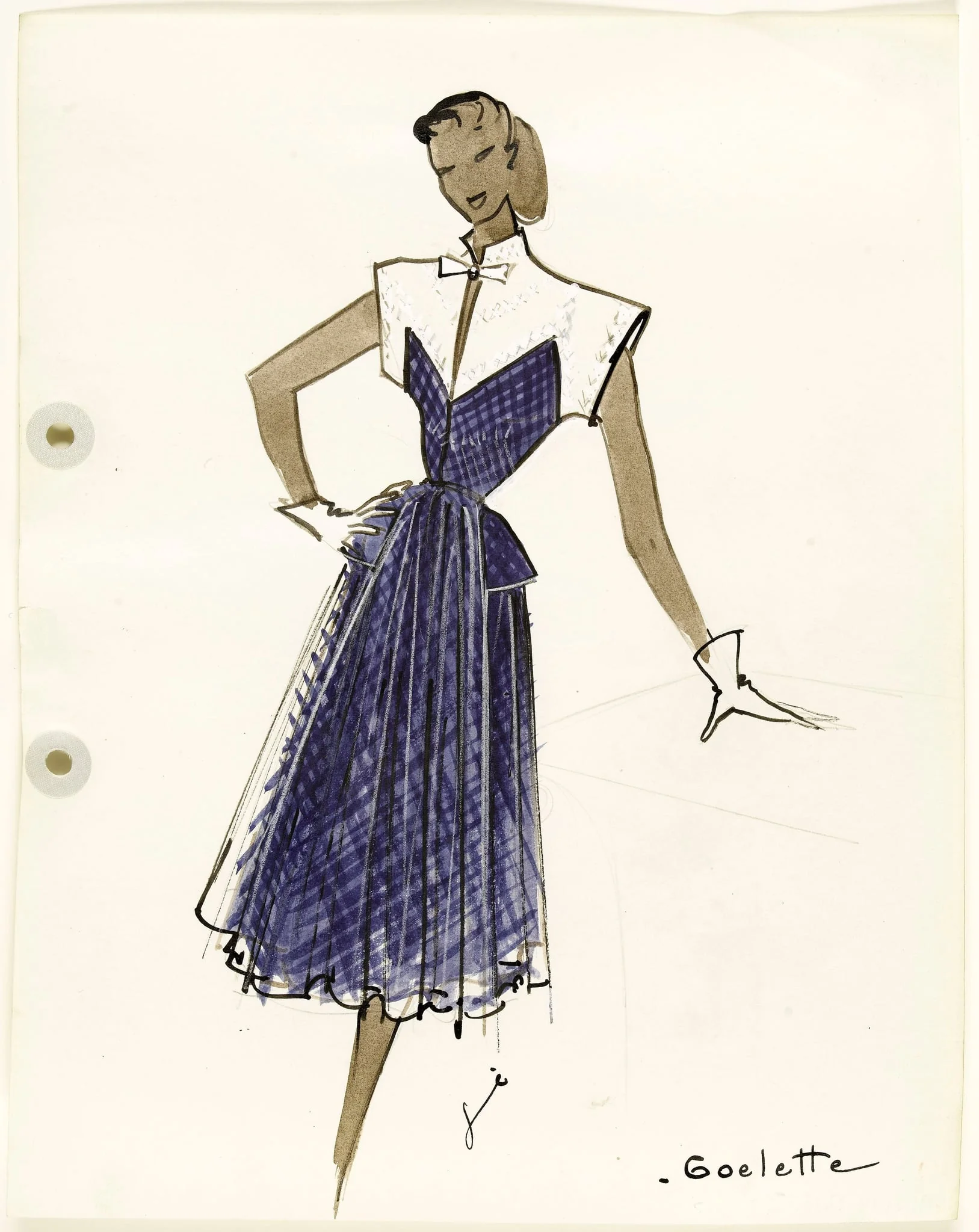 'Goelette', by Carven, 1951