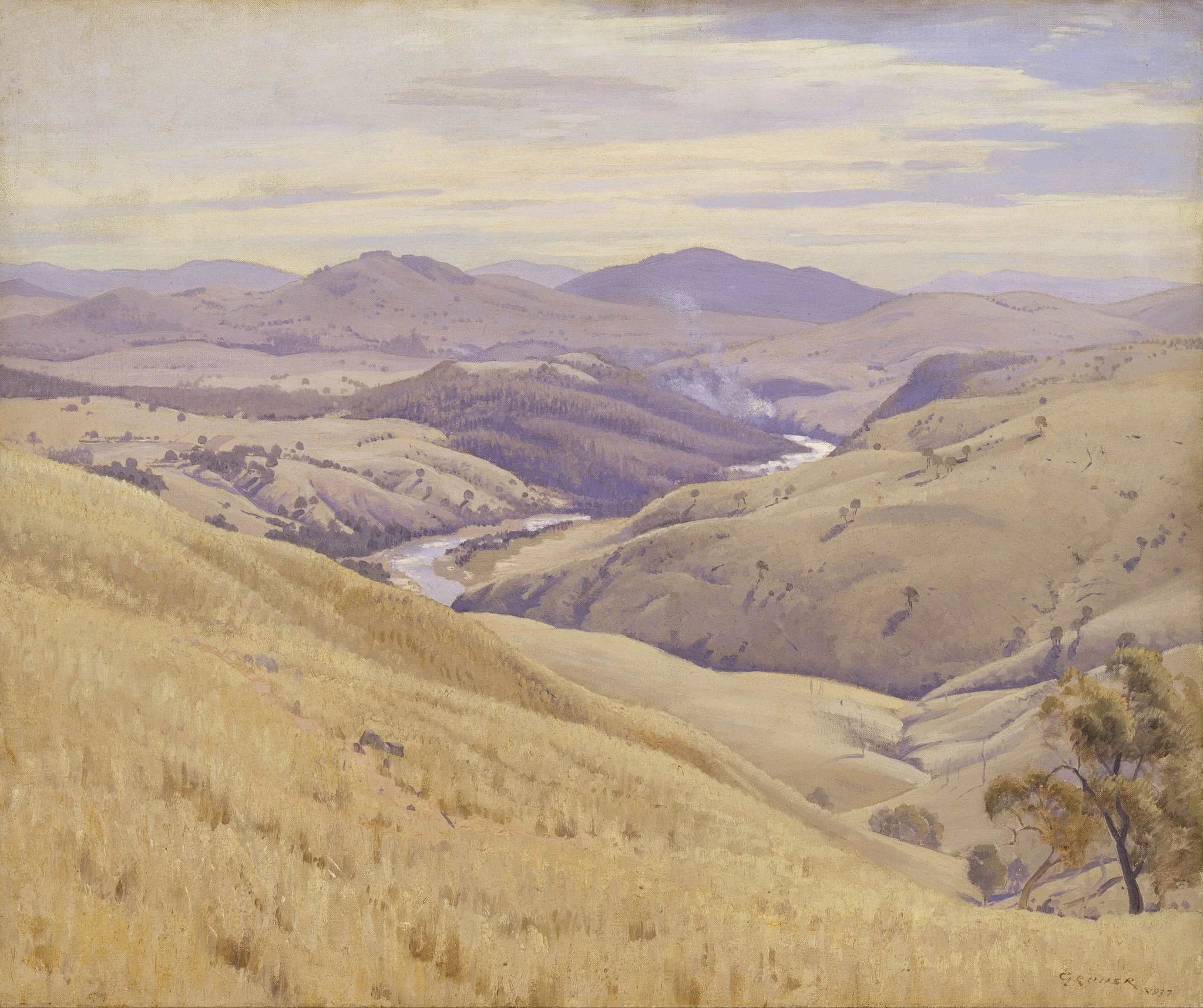 Weetangera, Canberra, by Elioth Gruner, oil, 1937