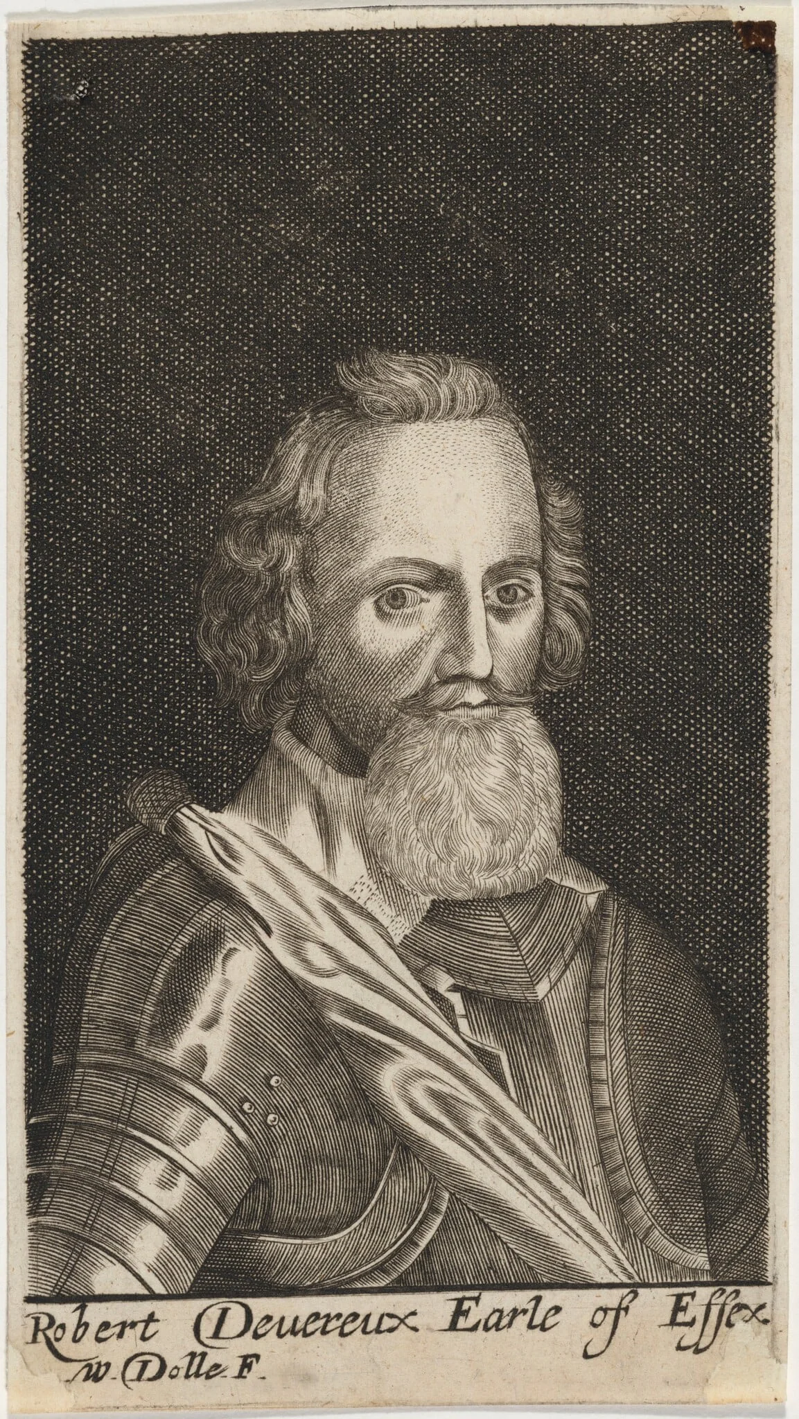 Robert Devereux, Second Earl of Essex, by William Dolle, ink, 1660