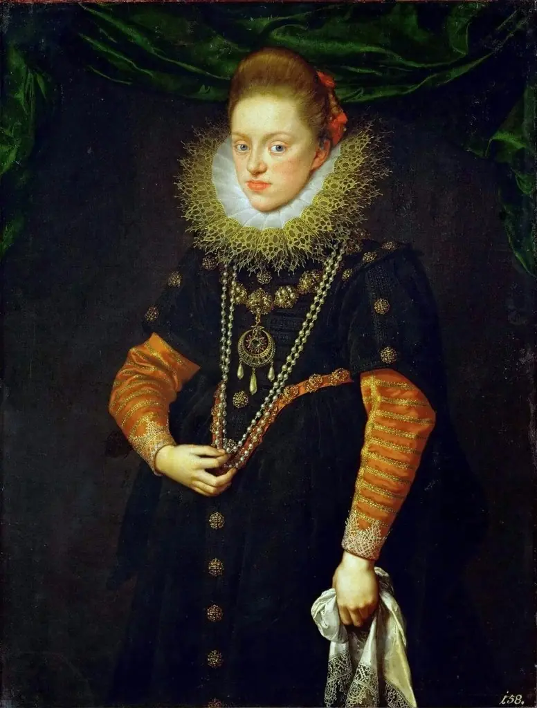 Erzherzogin Konstanze (1588-1631), Königin von Polen in schwarzem Kleid