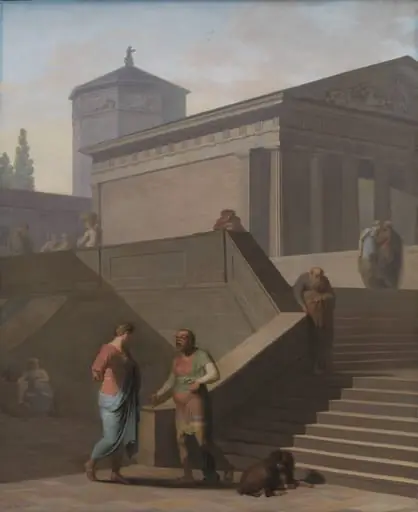 Pamphilius and his sevant Davus. From Terence´s Andria