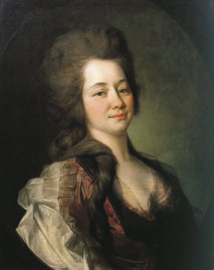 Portrait of Maria Alexeevna Lvova (Djakova) (1755-1807)