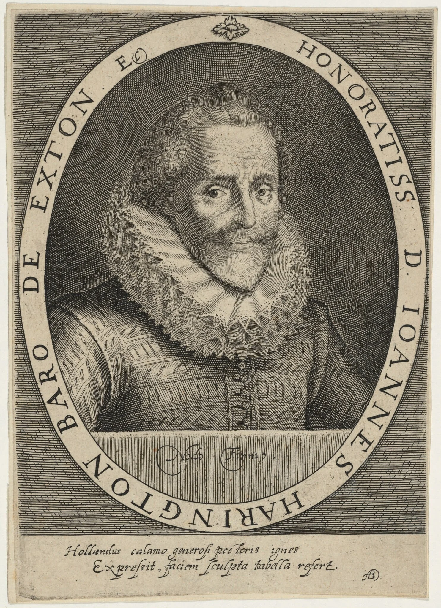 John Harington, First Baron of Exton, by Magdalena van de Passe, ink, 1620