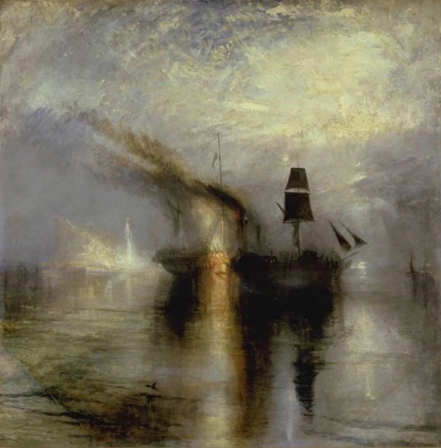 Peace – Burial at Sea, by Joseph Mallord William Turner, oil, 1842