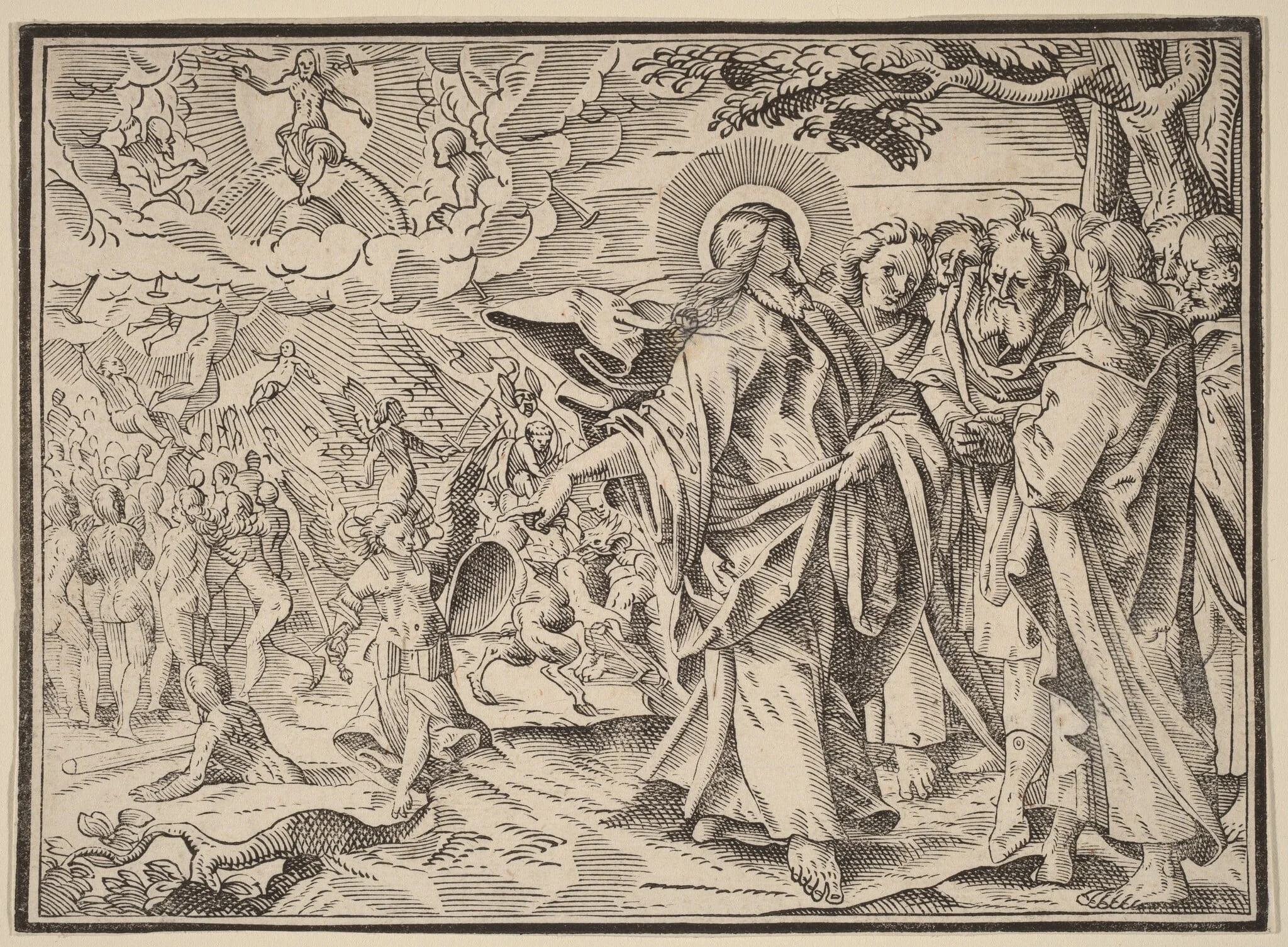 Christ Tells His Disciples of the Last Judgment, by Christoph Murer, ink, 1630