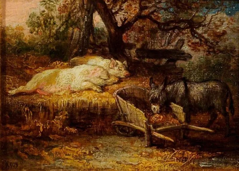 Donkey and Pigs