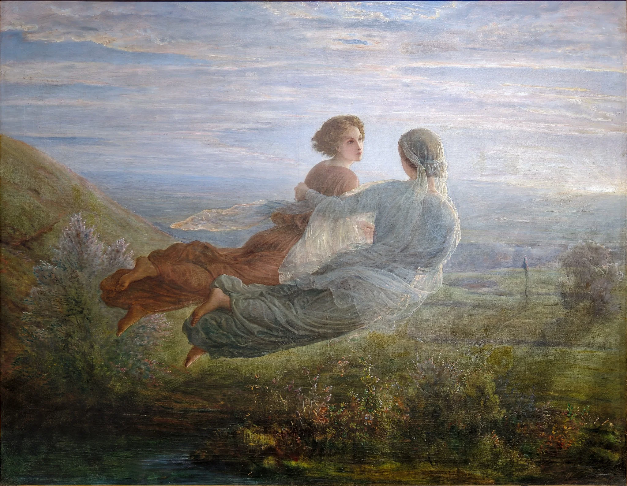 Poem of the Soul - The flight of the soul, by Louis Janmot, oil, 1854