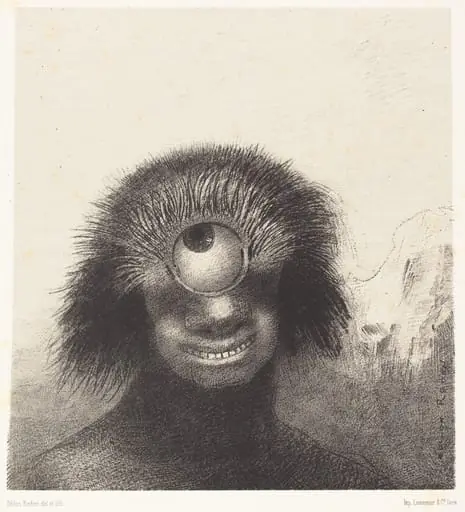 Le Polype difforme flottait sur les rivages, sorte de cyclope souriant et hideux (The deformed polyp floated on the shores, a sort of smiling and hideous Cyclops)