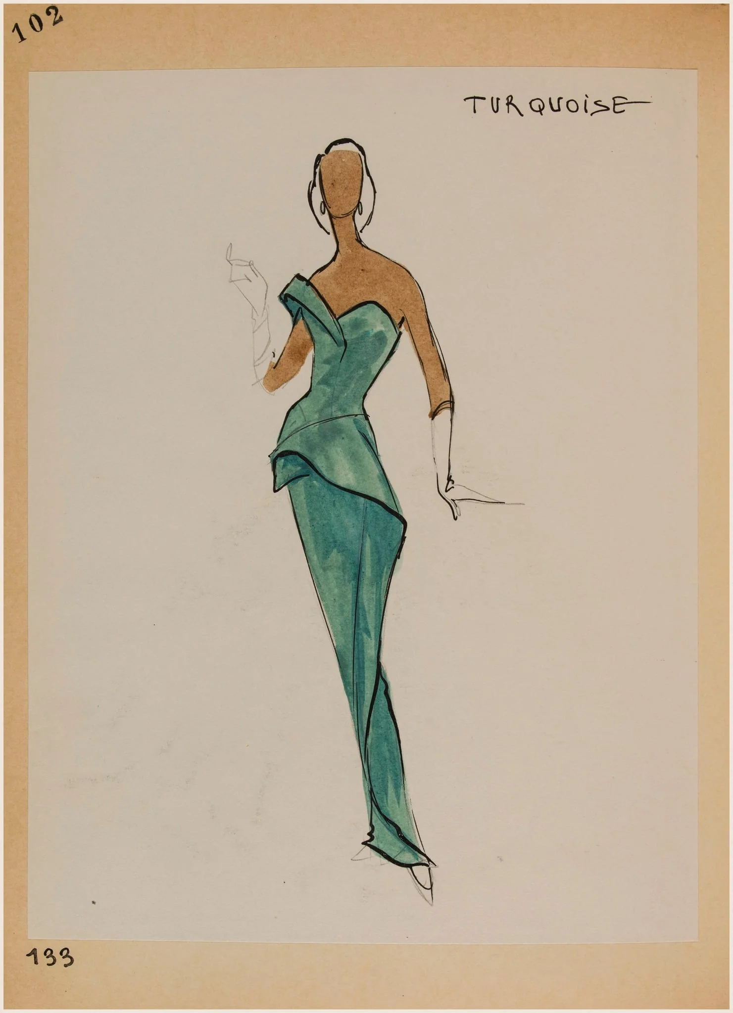 Turquoise, by Carven, 1956