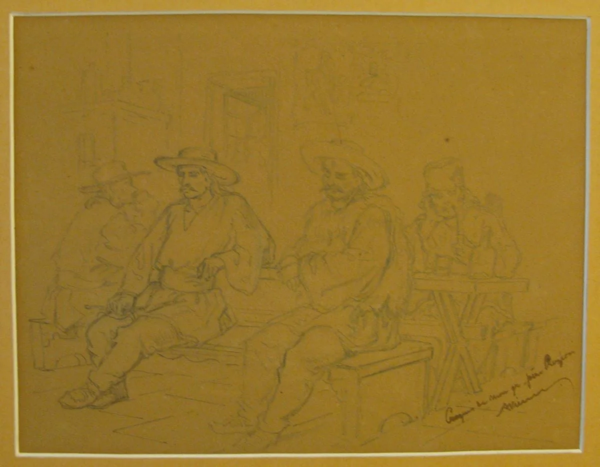 Țărani în cârciumă, by Amedeo Preziosi, 1850