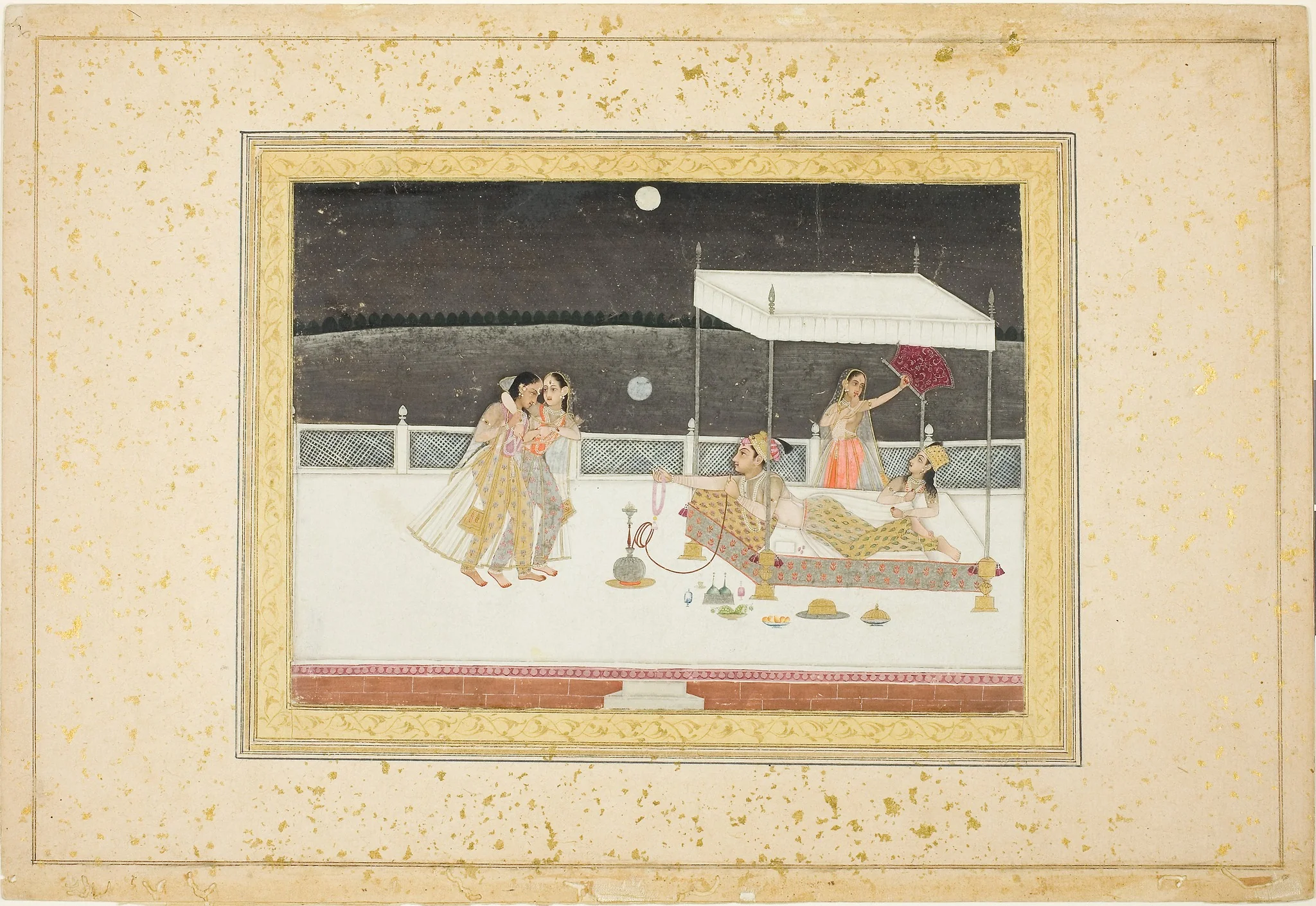 Seduction Scene on a Terrace by Moonlight