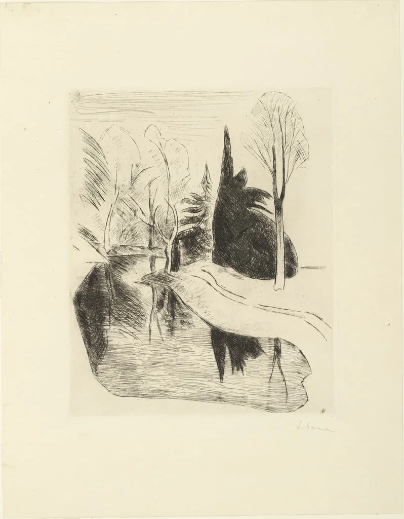 Untitled, by Heinrich Nauen, ink, 1918