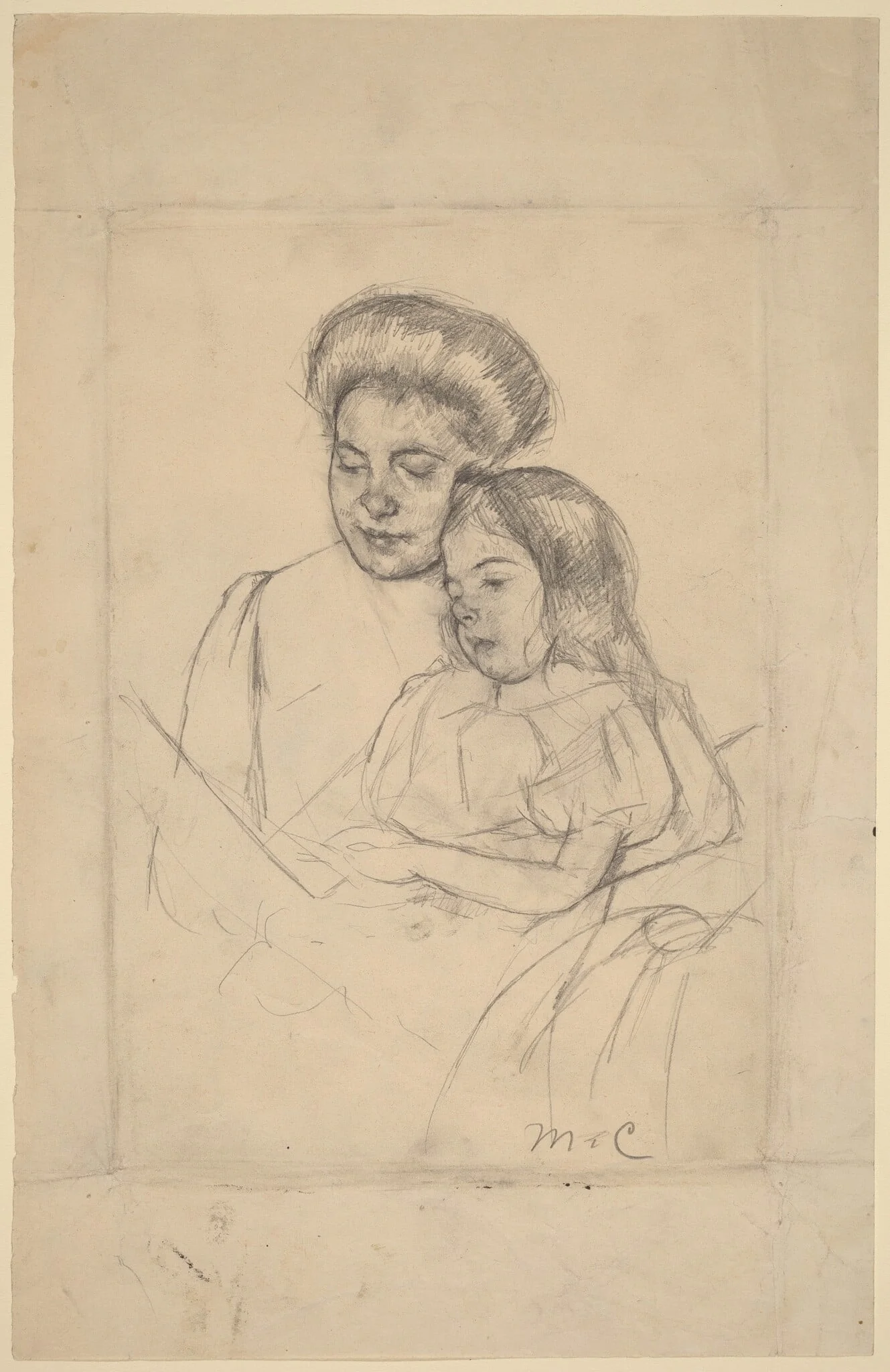 The Picture Book (No. 1), by Mary Cassatt, graphite, 1901