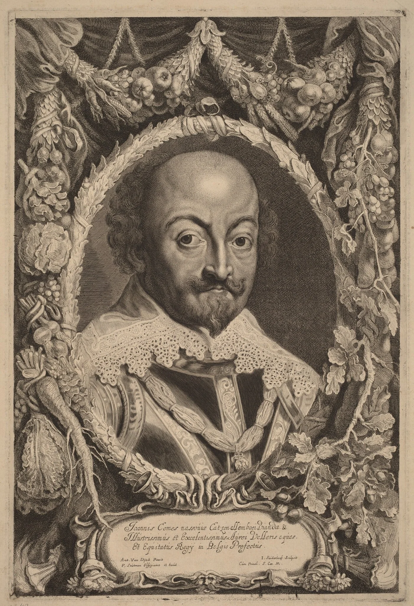 John, Count of Nassau, by Jonas Suyderhoff, ink, 1650