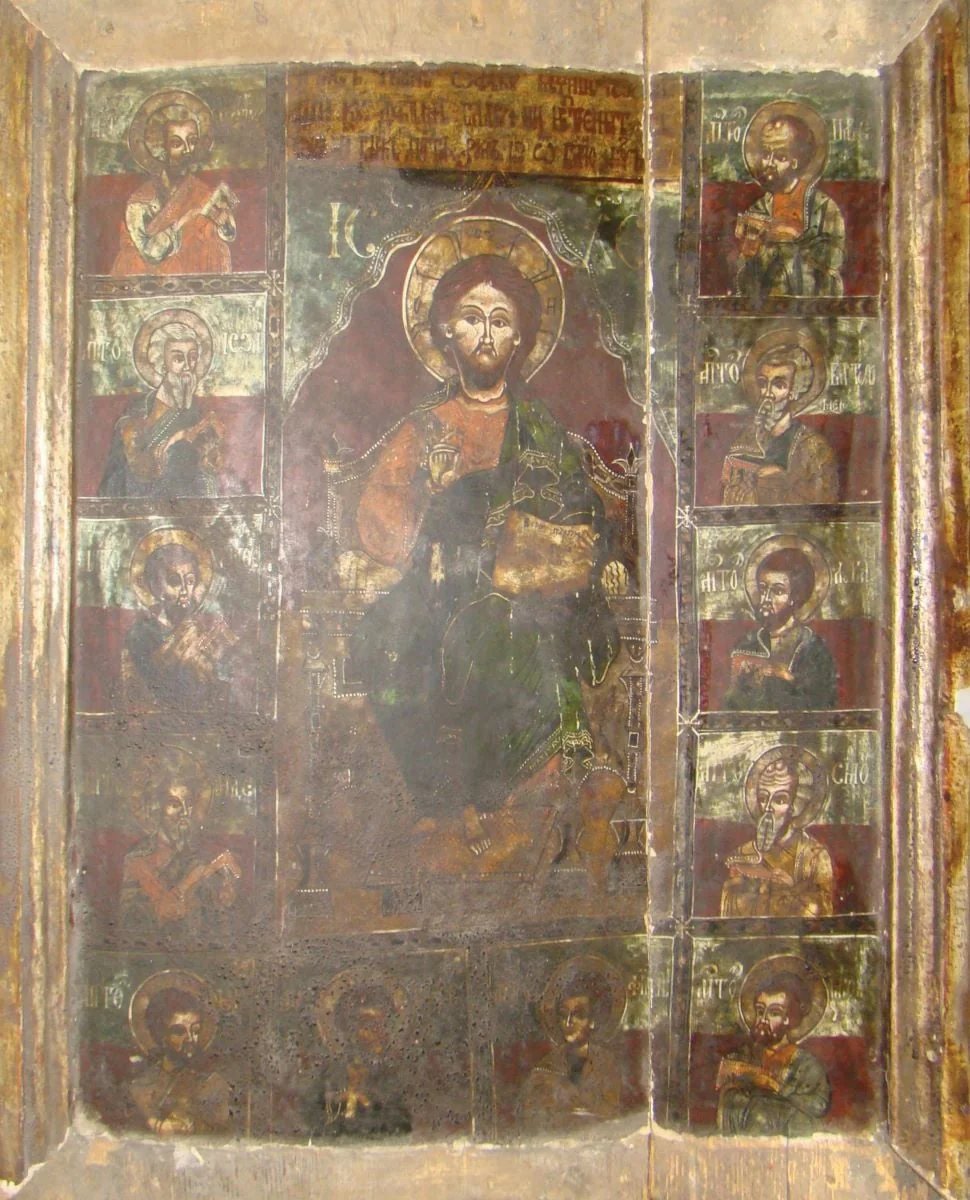 Iisus Hristos Pantocrator, înconjurat de apostoli