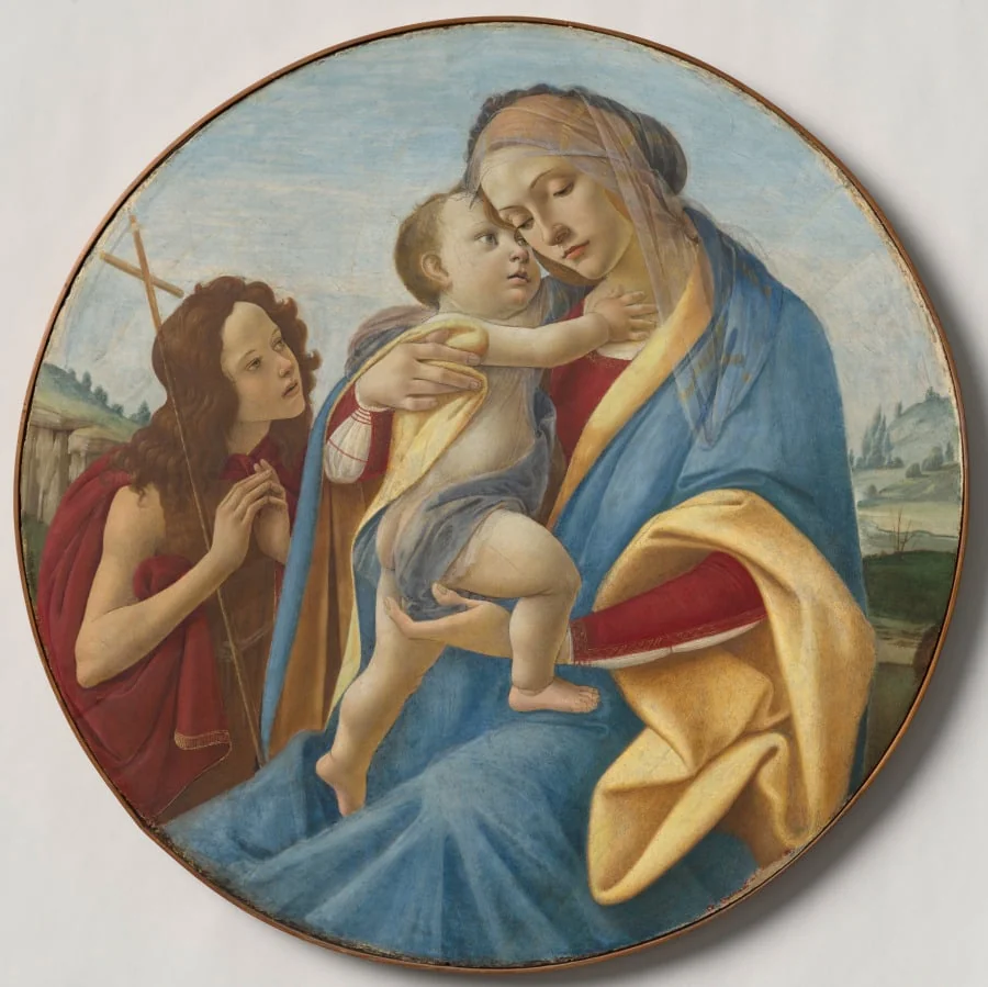 Virgin and Child with the Young Saint John the Baptist, by Sandro Botticelli, unspecified, 1490