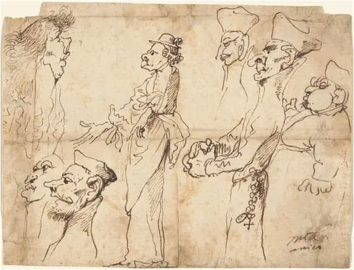 Caricatures of Clerics and Priests