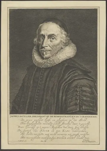 Portrait of J. Batelier, Remonstrant minister in The Hague