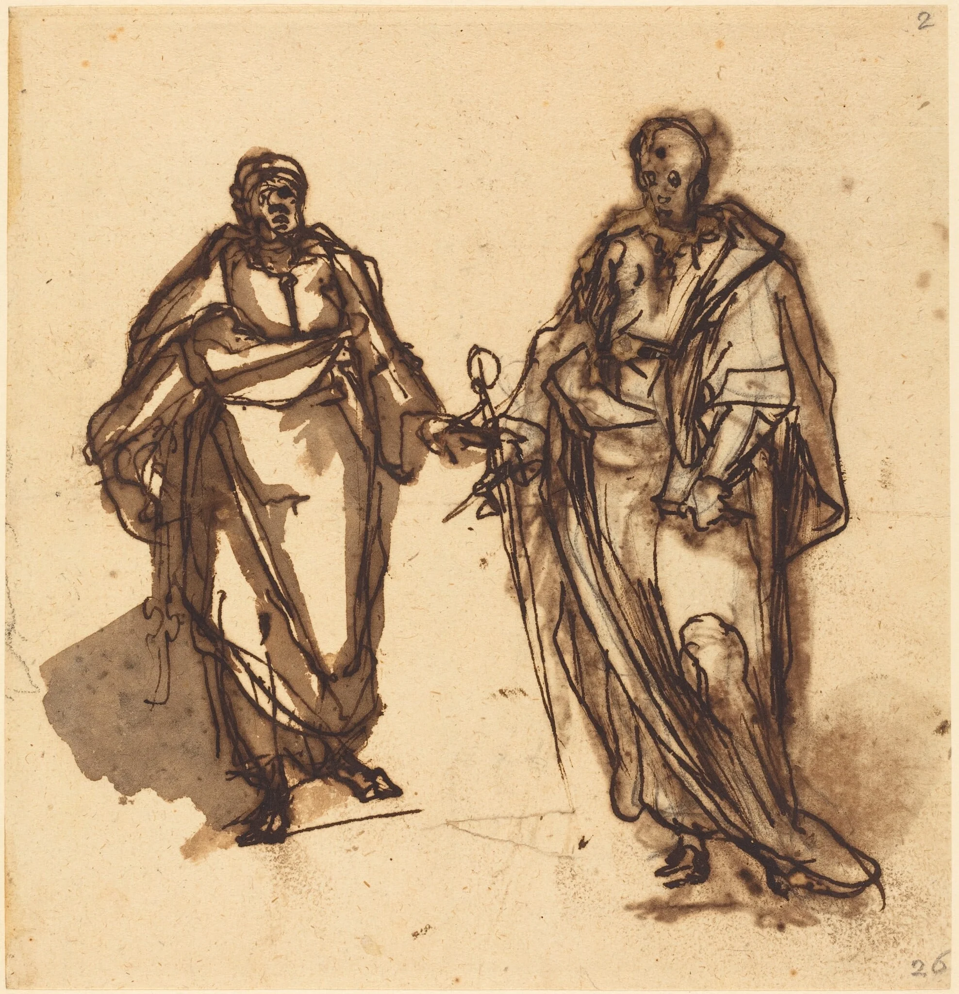 Saints Peter and Paul, by Cherubino Alberti, ink, 1584