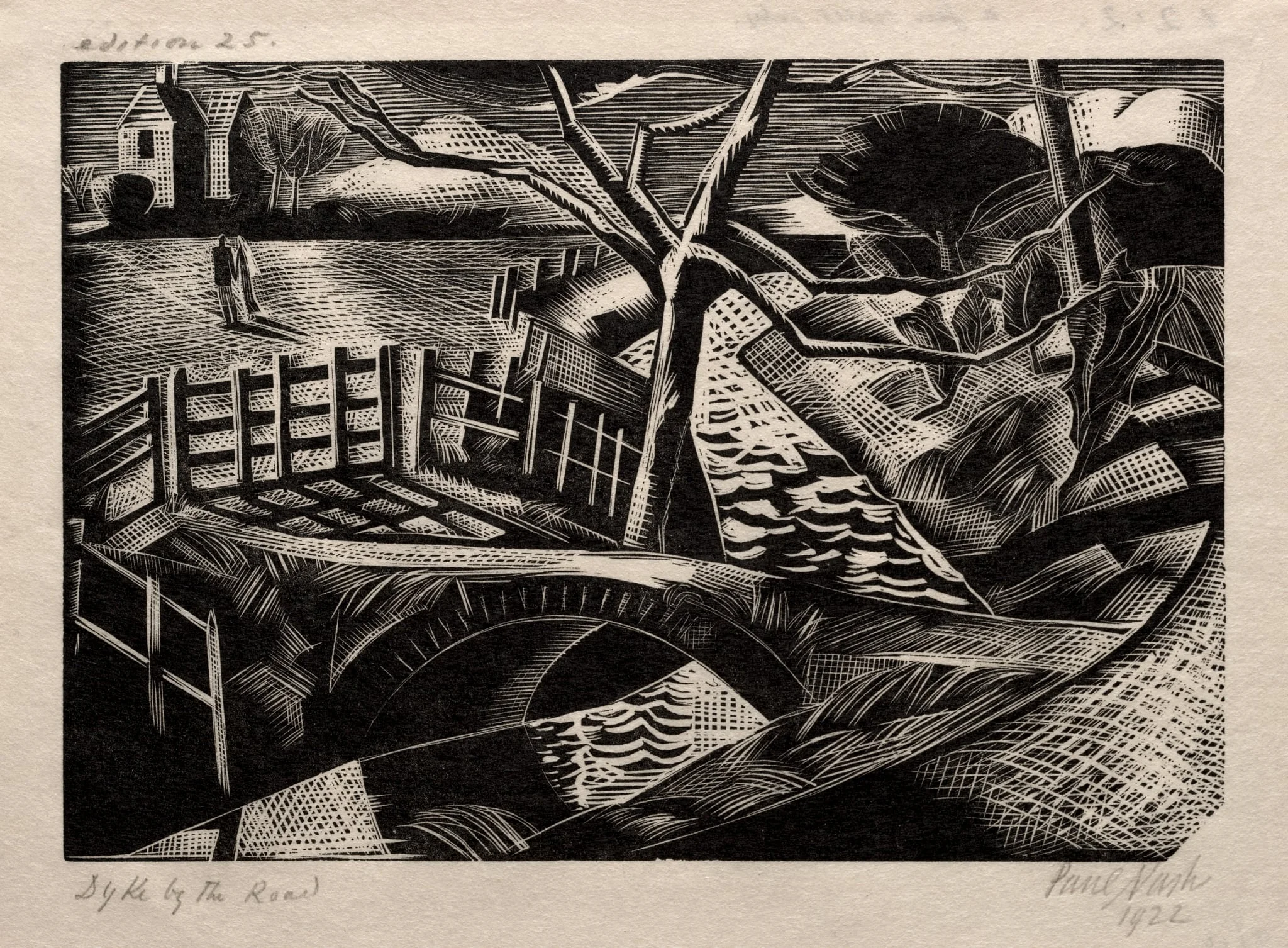 Dyke by the Road, by Paul Nash, 1922