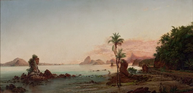 Retreat in Icaraí Beach, by Nicola Antonio Facchinetti, oil, 1894