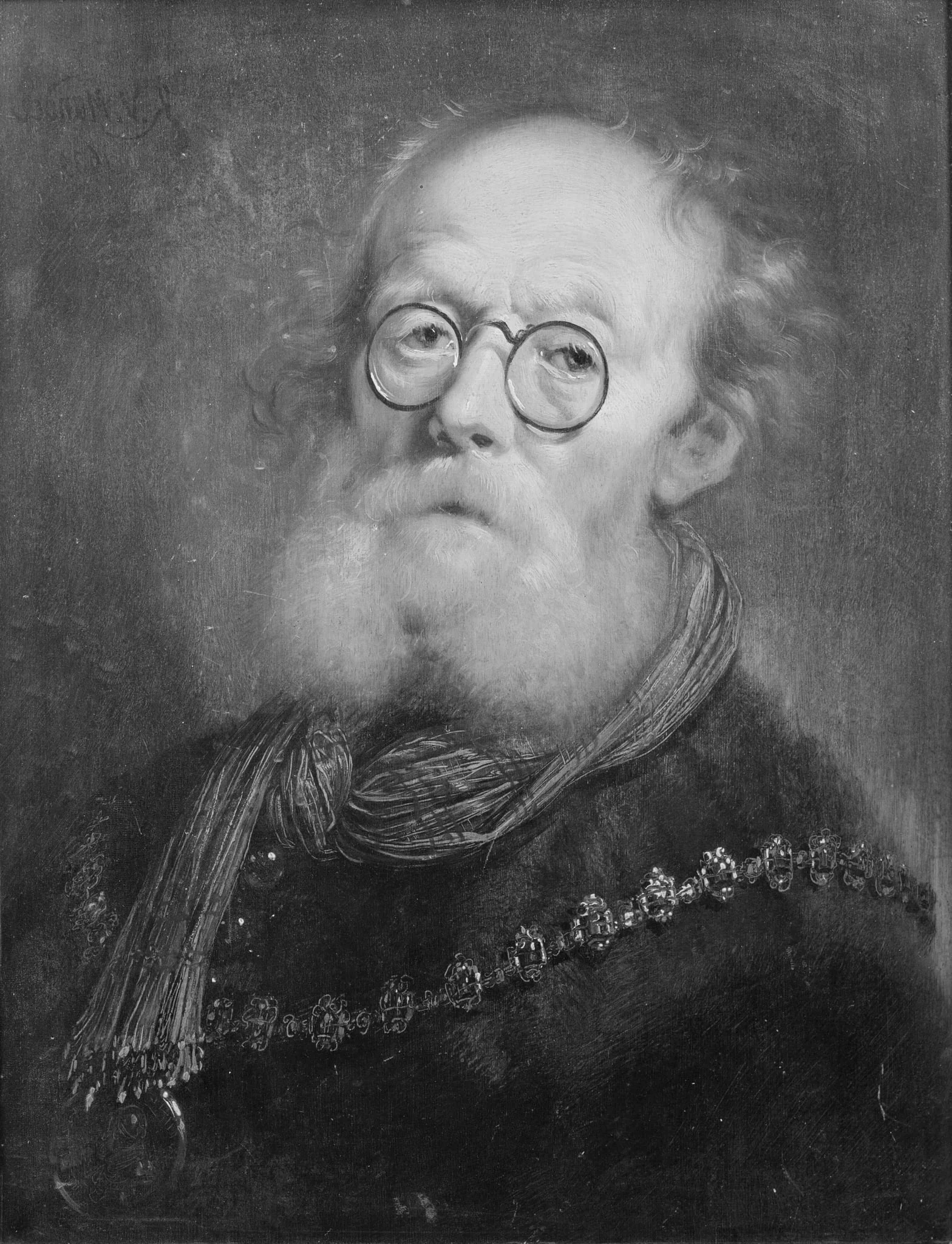 En gammel mand. Allegorisk fremstilling af synet, by Unknown, 1639