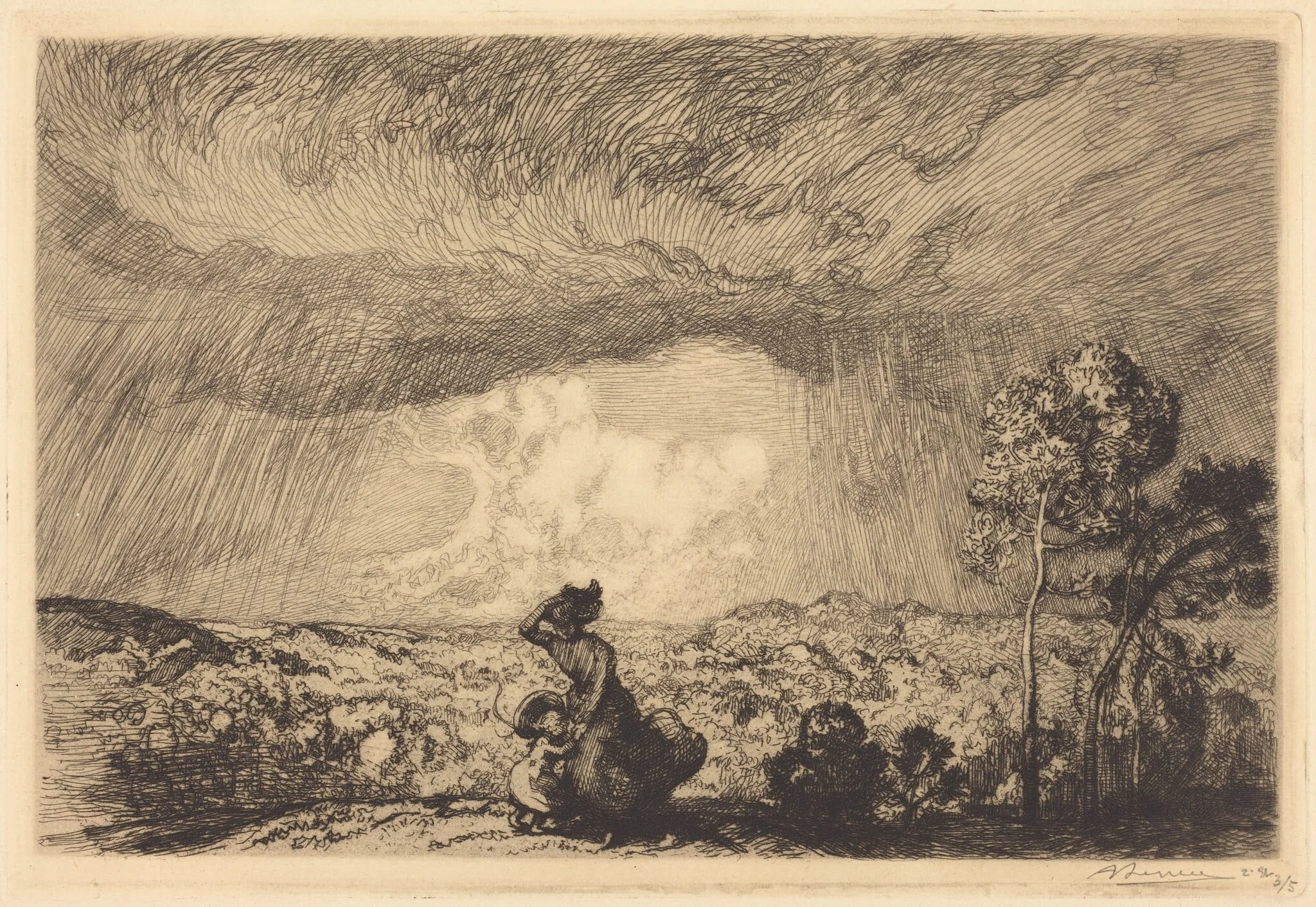 Storm on the Dune, Vendee (L'orage sur la dune, Vendee)