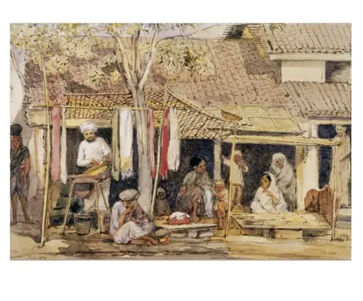 Dyers' and pan-sellers' shops in Pune