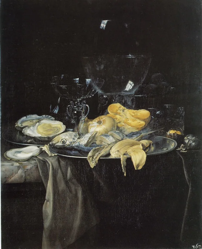 Seafood, Onion, and Glassware