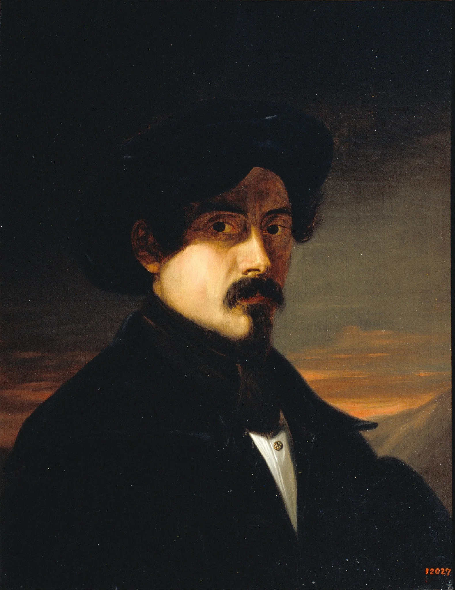 Self-portrait, by José Arrau y Barba, oil, 1837
