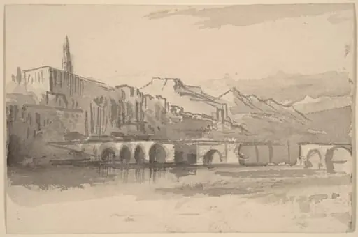Bridge with Mountains in the Distance (Ventimiglia)