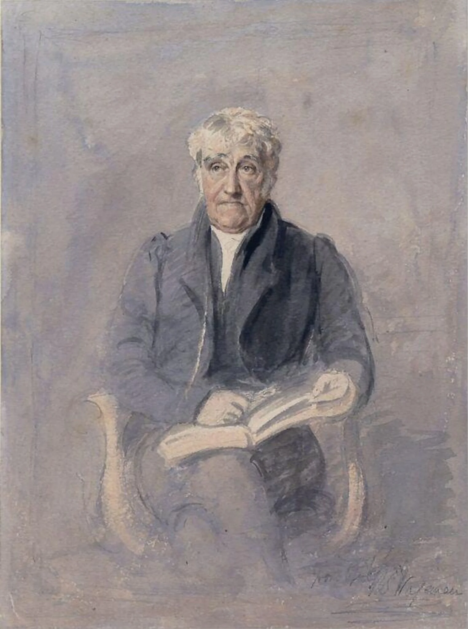 Thomas Stothard (1755-1834), drawn from life, by Thomas Charles Wageman, watercolor, 1822
