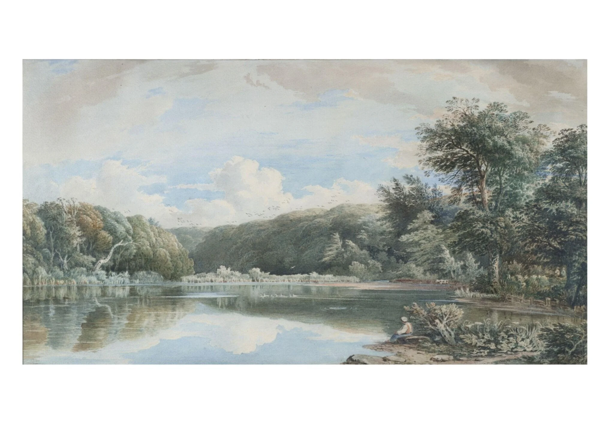 Pool and woods at Wotton, near Dorking