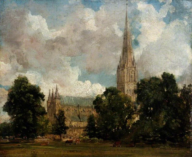 Salisbury Cathedral from the South-West, by John Constable, oil, 1820