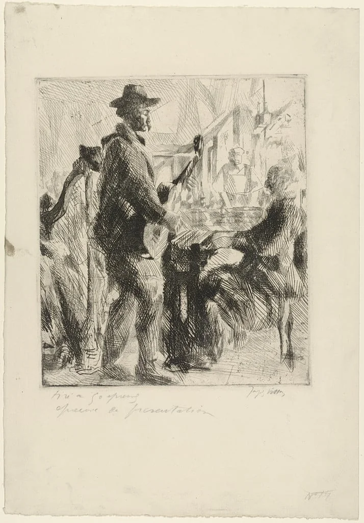 Untitled, by Jacques Villon, ink, 1912