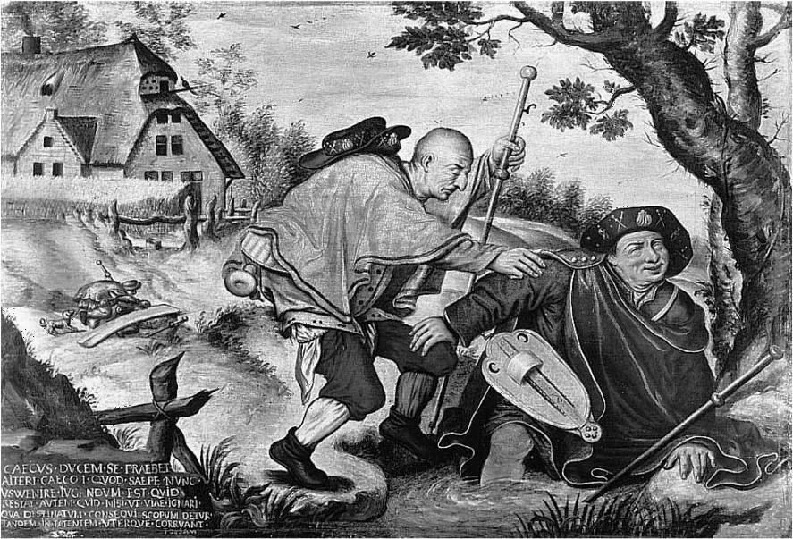 Das Gleichnis von den Blinden, by Hieronymus Bosch, paint, 1750