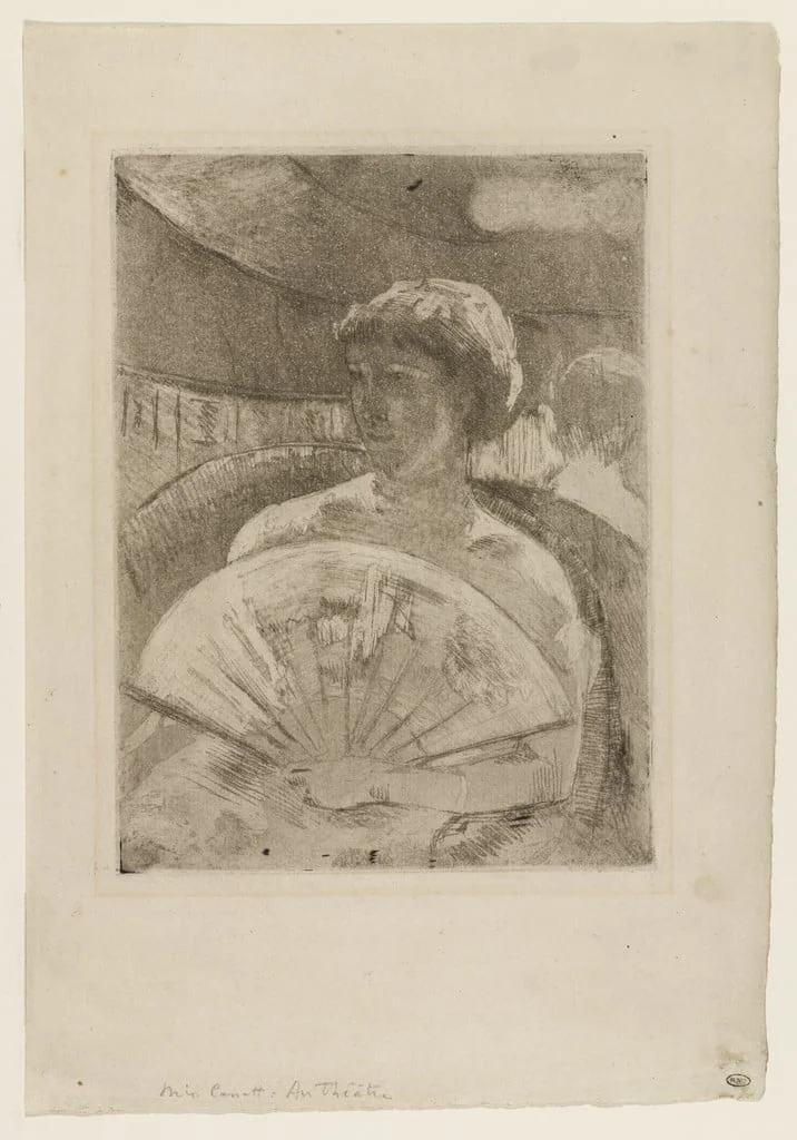 Untitled, by Mary Cassatt, ink, 1880