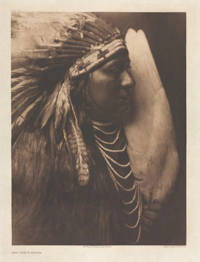 Portfolio VIII, Plate 263: Nez Percé Brave, by Edward S. Curtis, 1905
