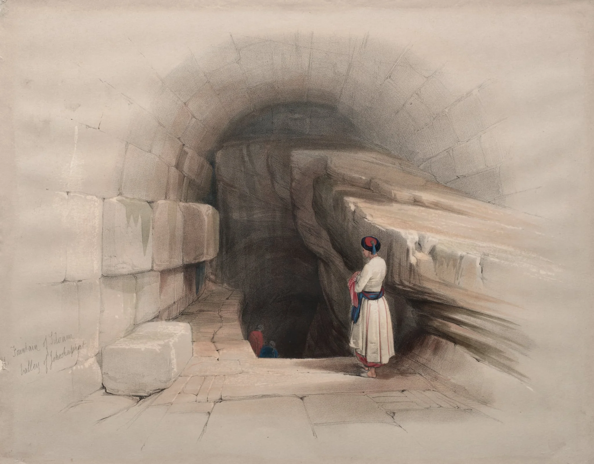 Fountain of Siloam, Valley of Jehoshaphat, by David Roberts, 1839