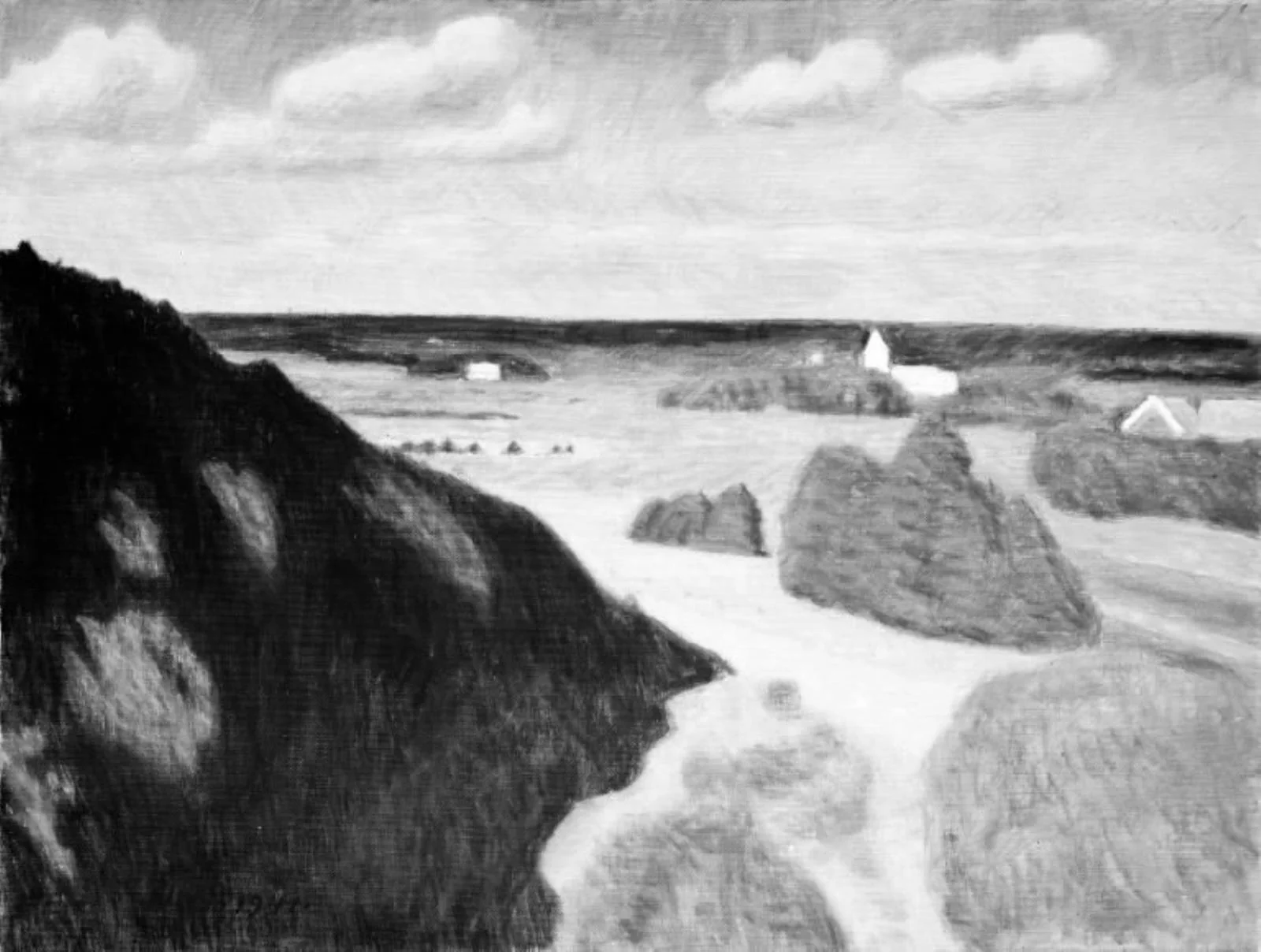 Udsigt fra "Fandenslot", by Niels Bjerre, oil, 1941
