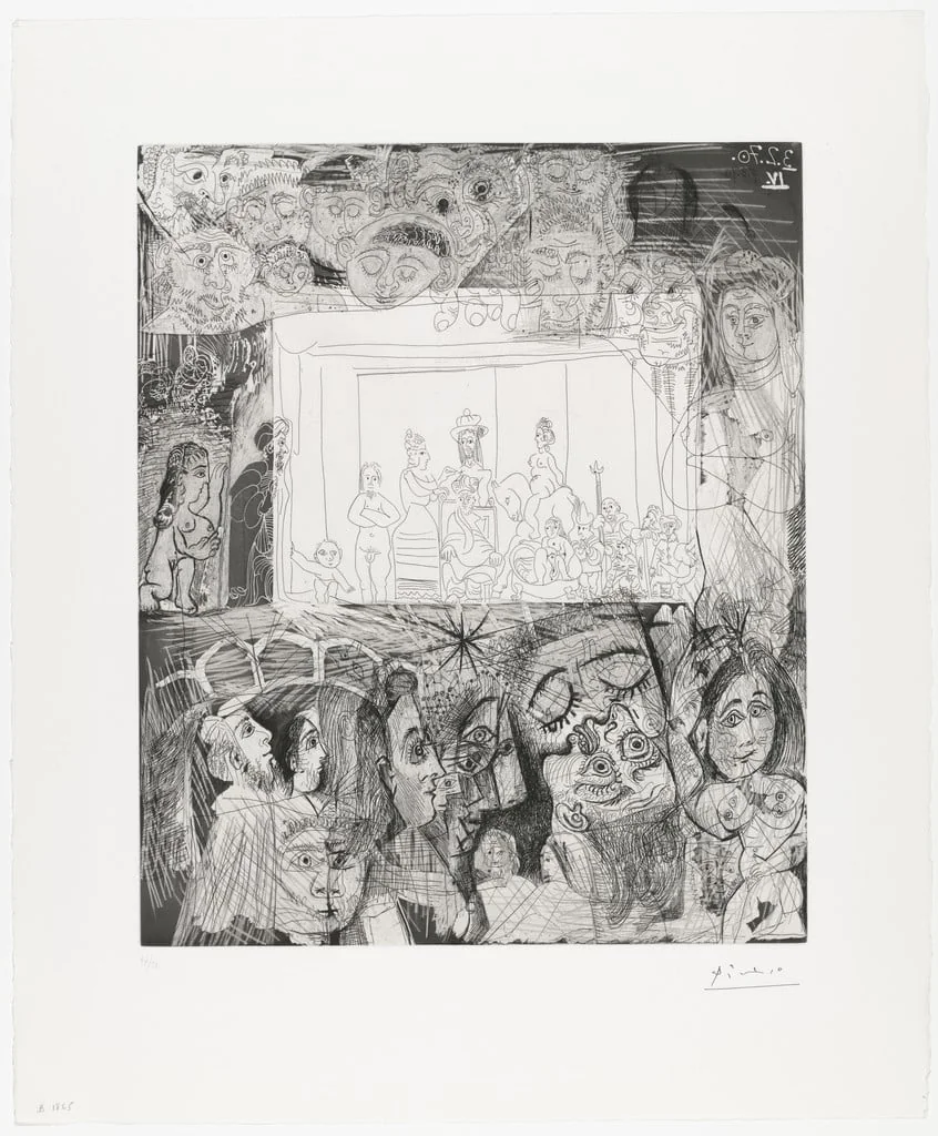Untitled, by Pablo Picasso, ink, 1970