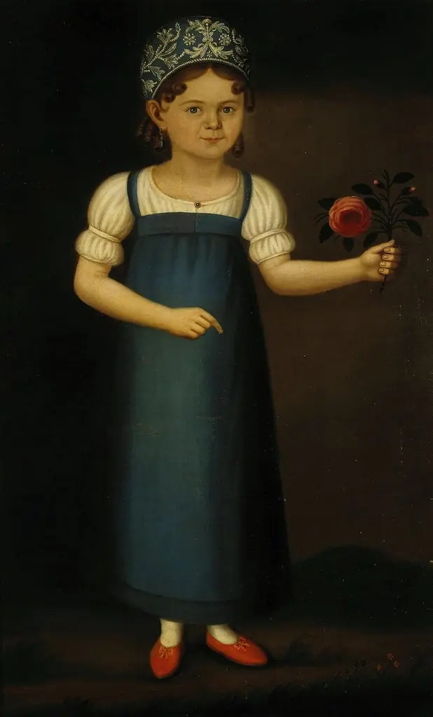 Portrait of Glafira Zimina, a Girl from a Merchant Family