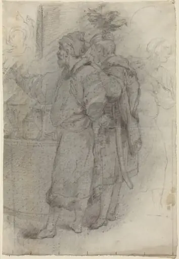 Two Standing Courtiers