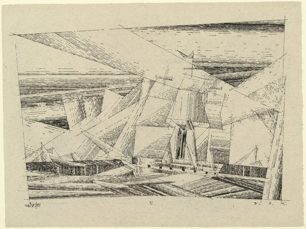 Untitled, by Lyonel Feininger, ink, 1941