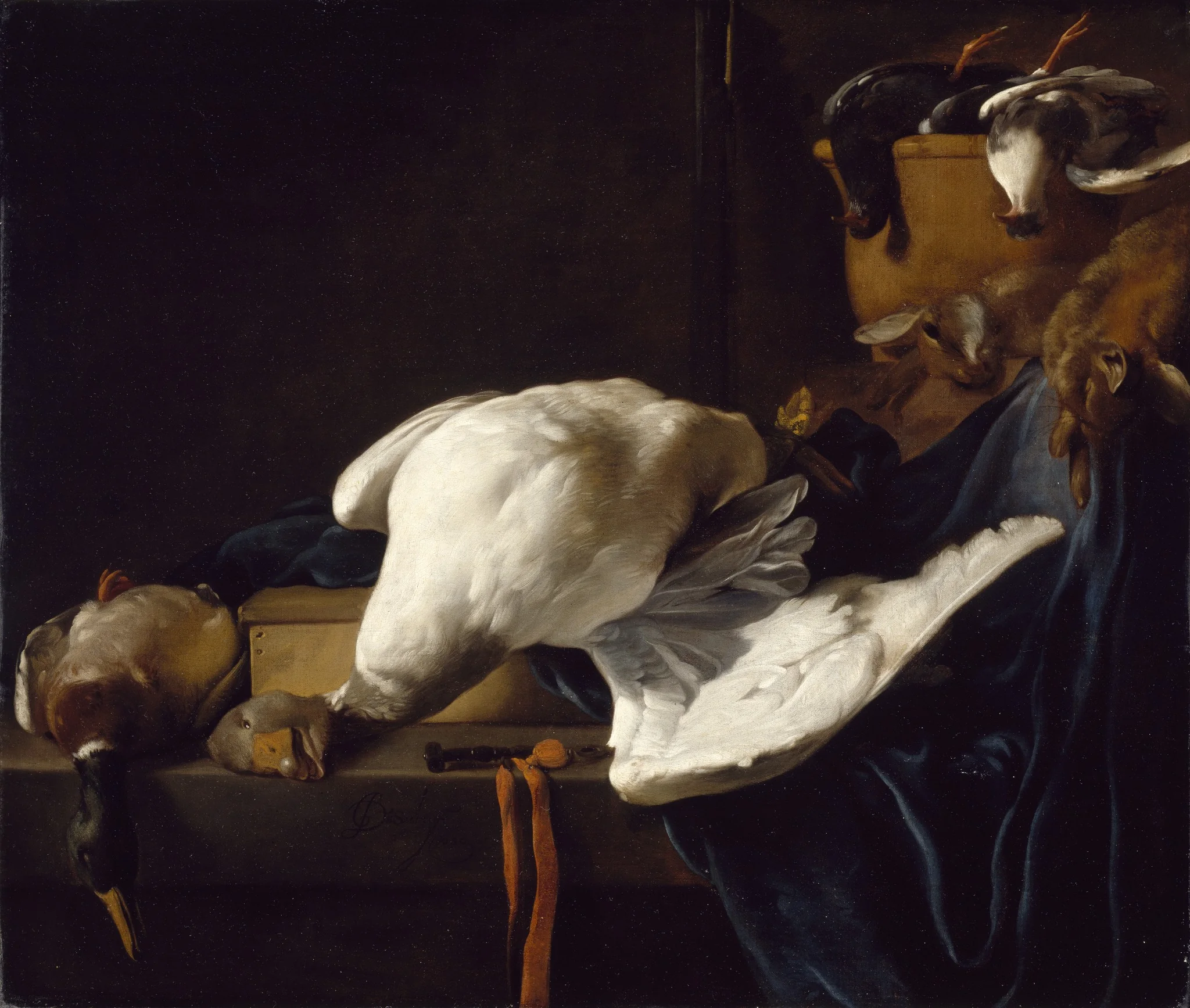 Dead Game, by Christian Dusart, oil, 1650