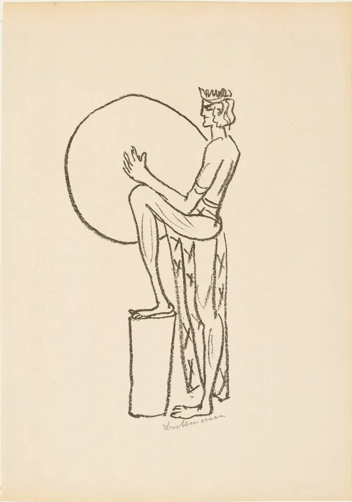 Untitled, by Max Beckmann, ink, 1948