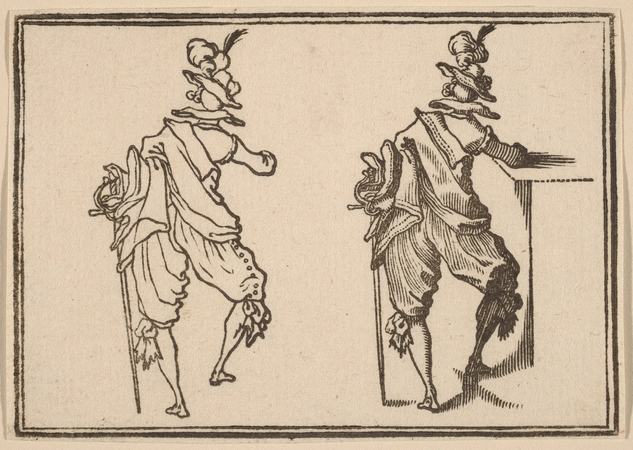 Man with Sword, by Edouard Eckman, ink, 1621